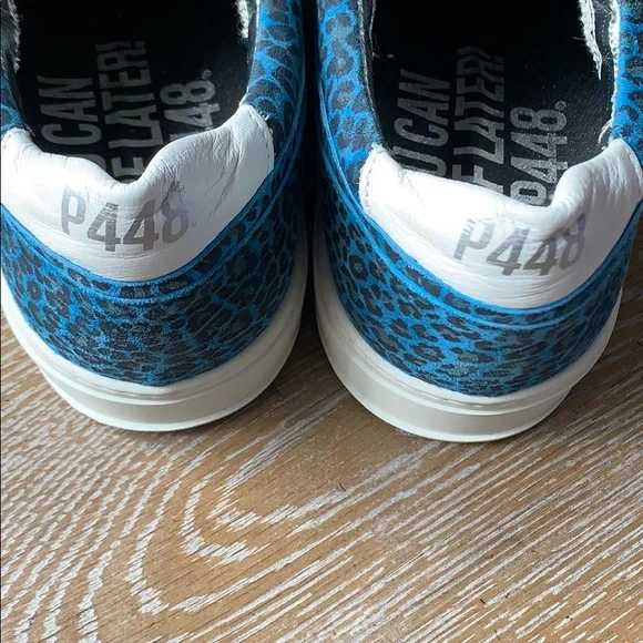 P448 Blue Leopard Suede Kenya Roy Sneakers 12.5